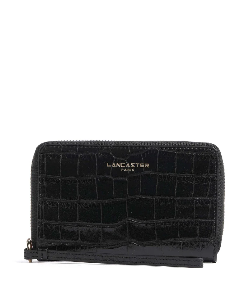 Lancaster Exotic Croco Portefeuille noir