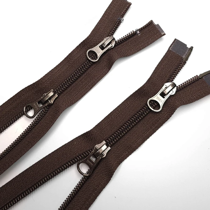 YKK | Fermeture Éclair Séparable | Spirale | 2 Curseurs | Brun
