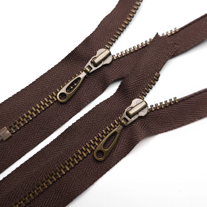 YKK | Fermeture Éclair à Bout Fermé | Métal | Brun | #4 | 4'' - 10 cm