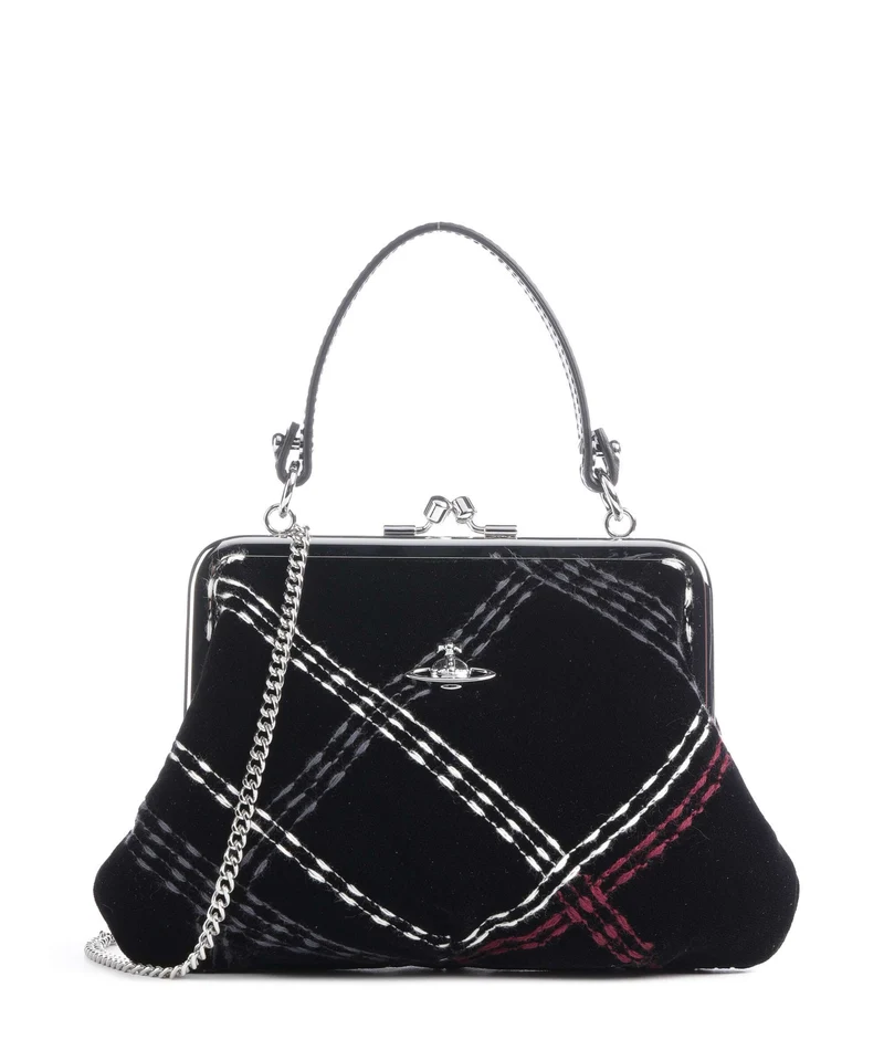 Vivienne Westwood Granny Frame Velvet Check Sac à main black/multicolor