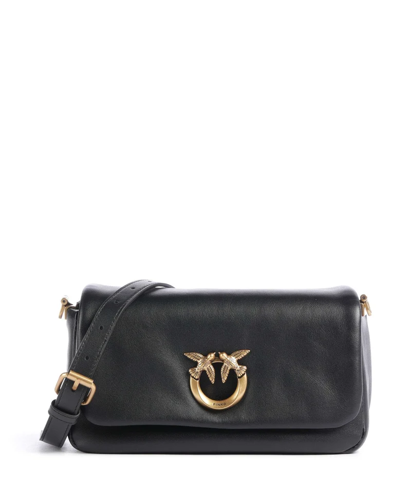 Pinko Click Soft Horizontal Mini Sac bandoulière nero/antique gold
