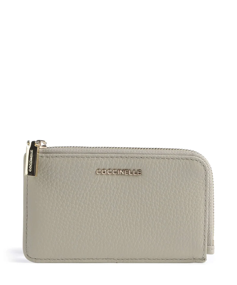 Coccinelle Metallic Soft Étui à cartes crédit eucalipto