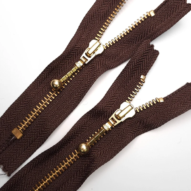 YKK | Fermeture Éclair à Bout Fermé | Métal | Brun | #5 | 5'' - 13 cm