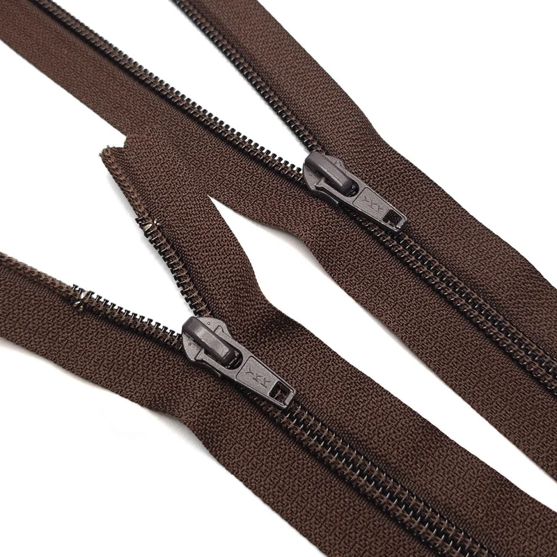 YKK | Fermeture Éclair Séparable | Spirale | #6 | Brun | 14'' - 35.5 cm