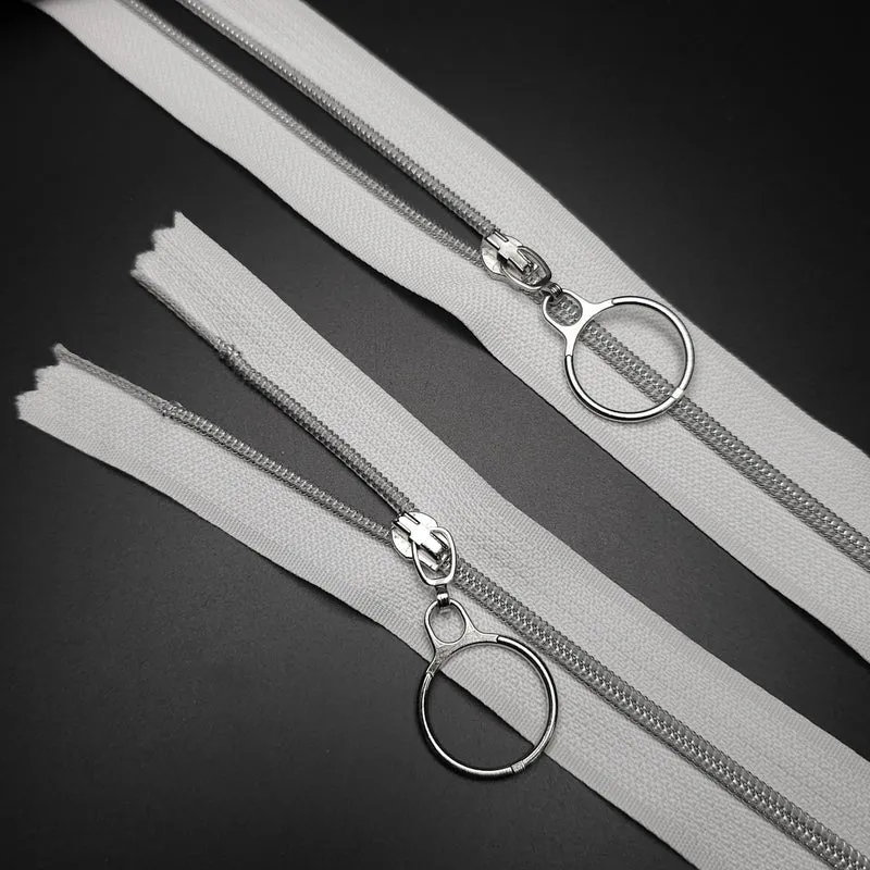 KKF | Fermeture à glissière fermée | Spirale | #3 | Blanc | 12'' - 30.5 cm