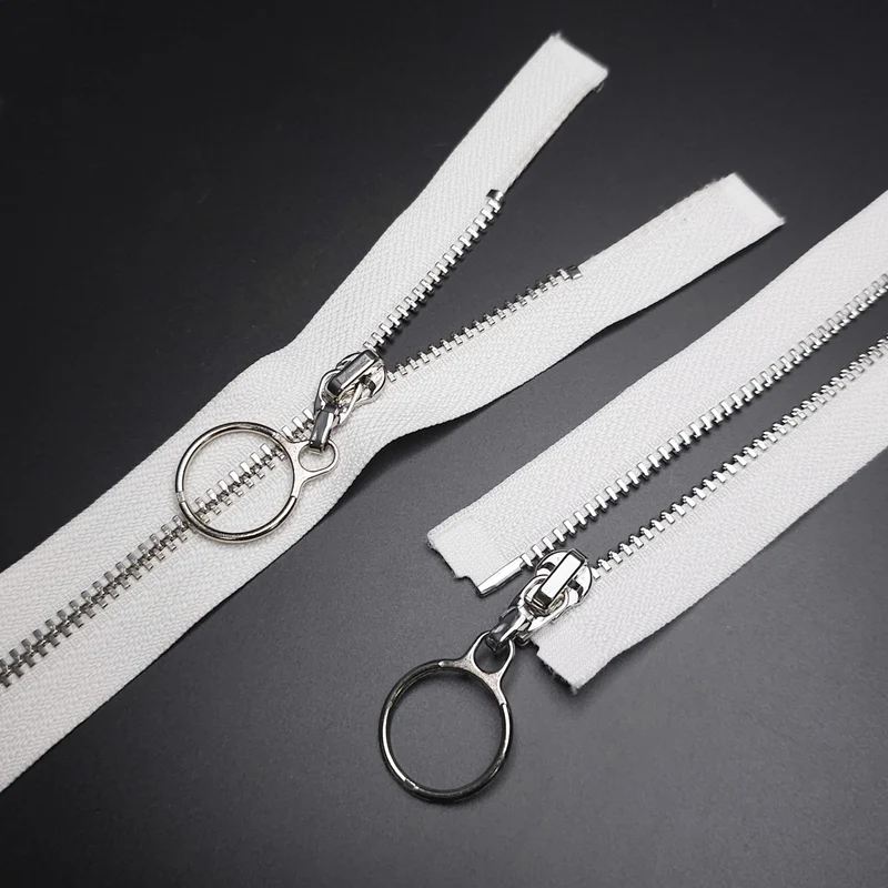 KKF | Fermeture éclair séparable | Métal | #3 | 30'' - 76 cm | Blanc