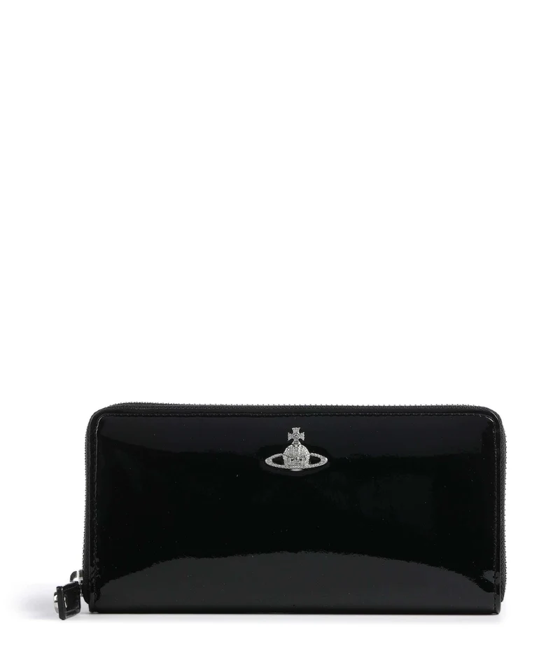 Vivienne Westwood Patent Portefeuille black/diamante orb