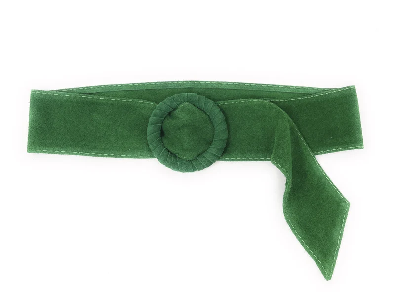 Ceinture large en daim italien SPARROW Vert anglais