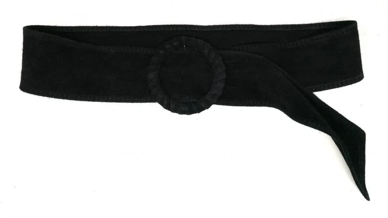 Ceinture large en daim italien SPARROW Noir