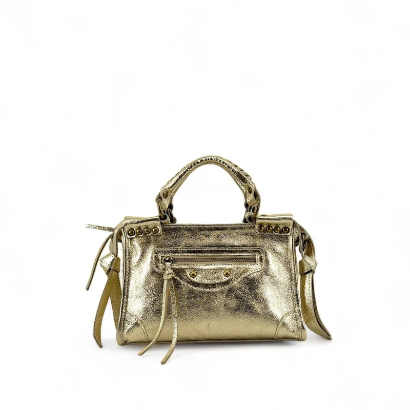 Mini-sac en cuir métallisé POCKY Or