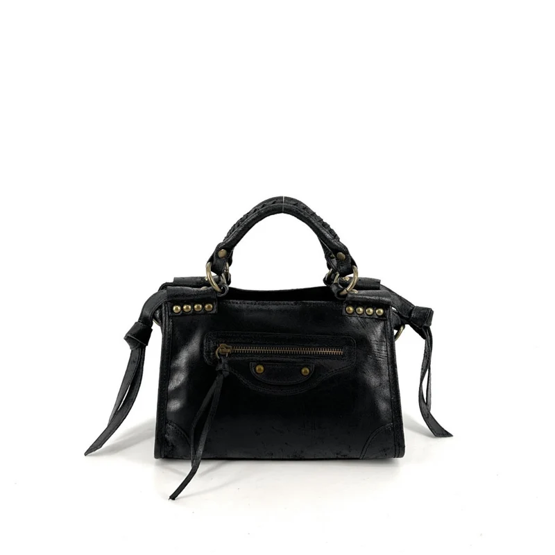 Mini-sac en cuir brossé POCKY Noir