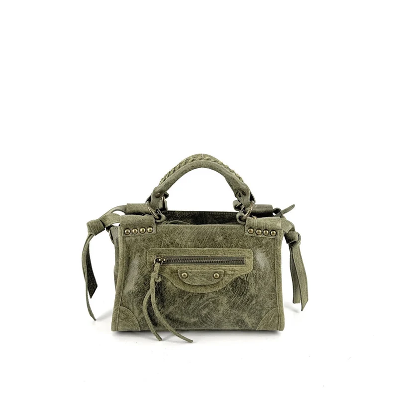 Mini-sac en cuir brossé POCKY Kaki