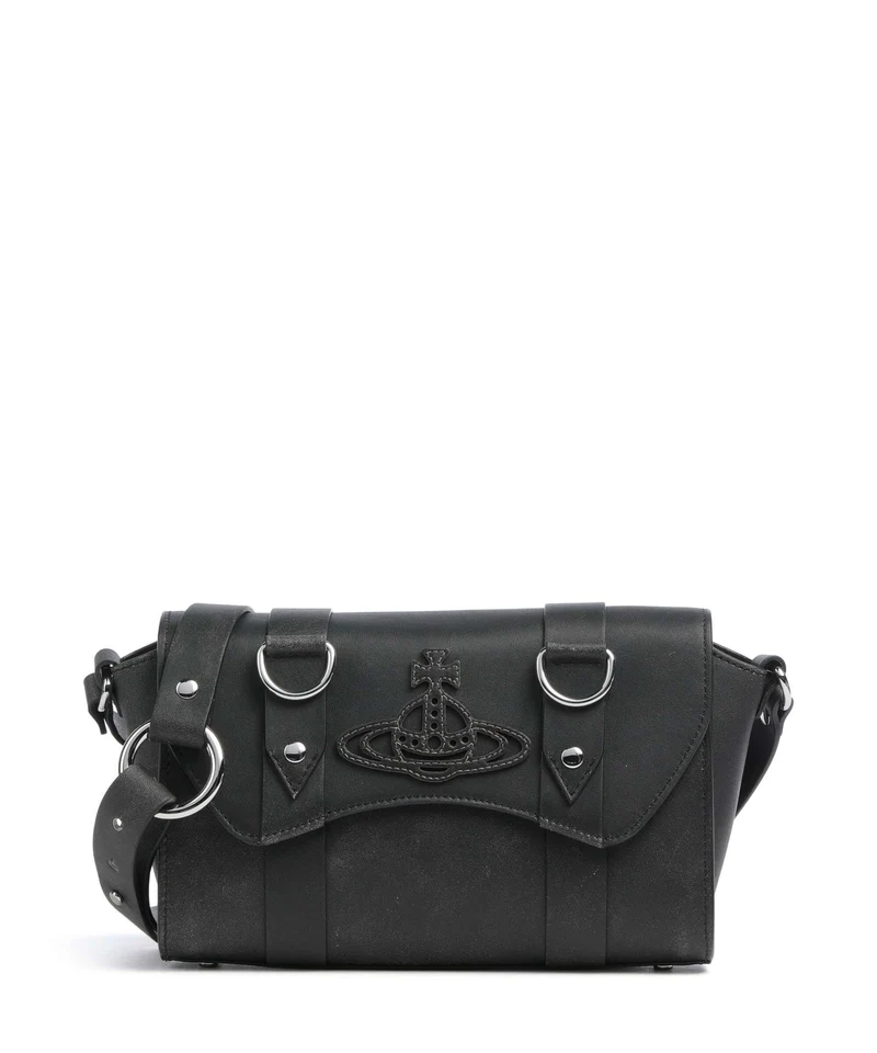Vivienne Westwood Kimmy Distressed Sac bandoulière off black