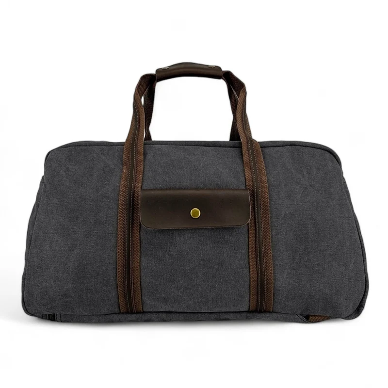 Sac week-end en toile et cuir TOLBIAC Noir