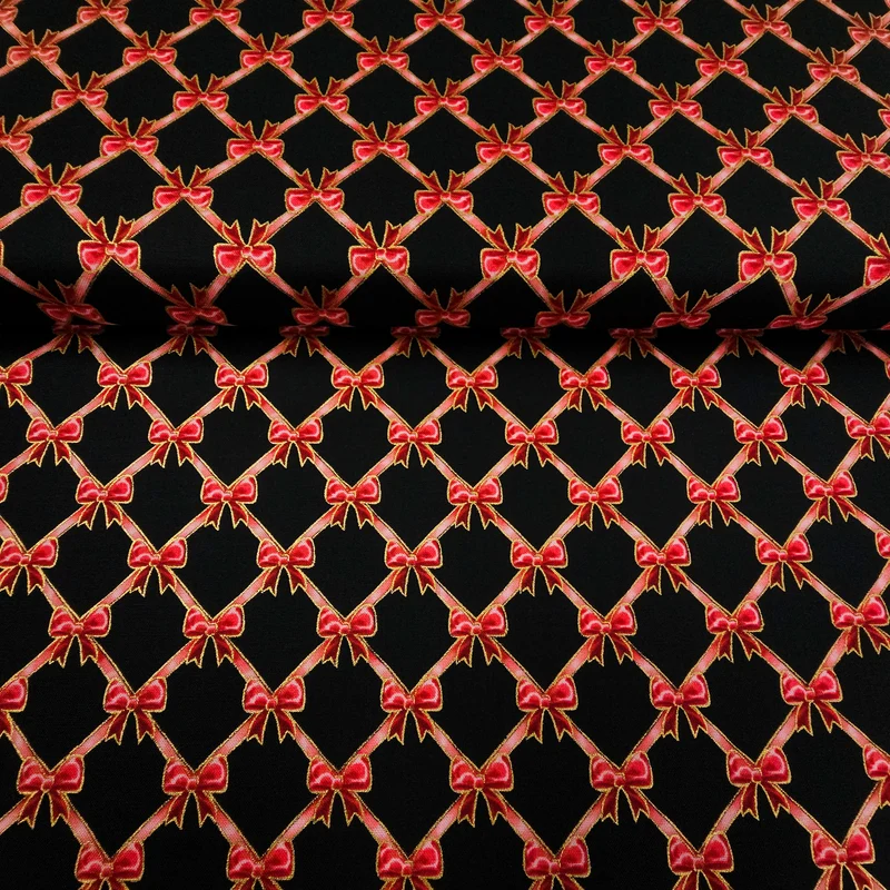 100 % coton Kona | Charme des Fêtes | Noir | Robert Kaufman