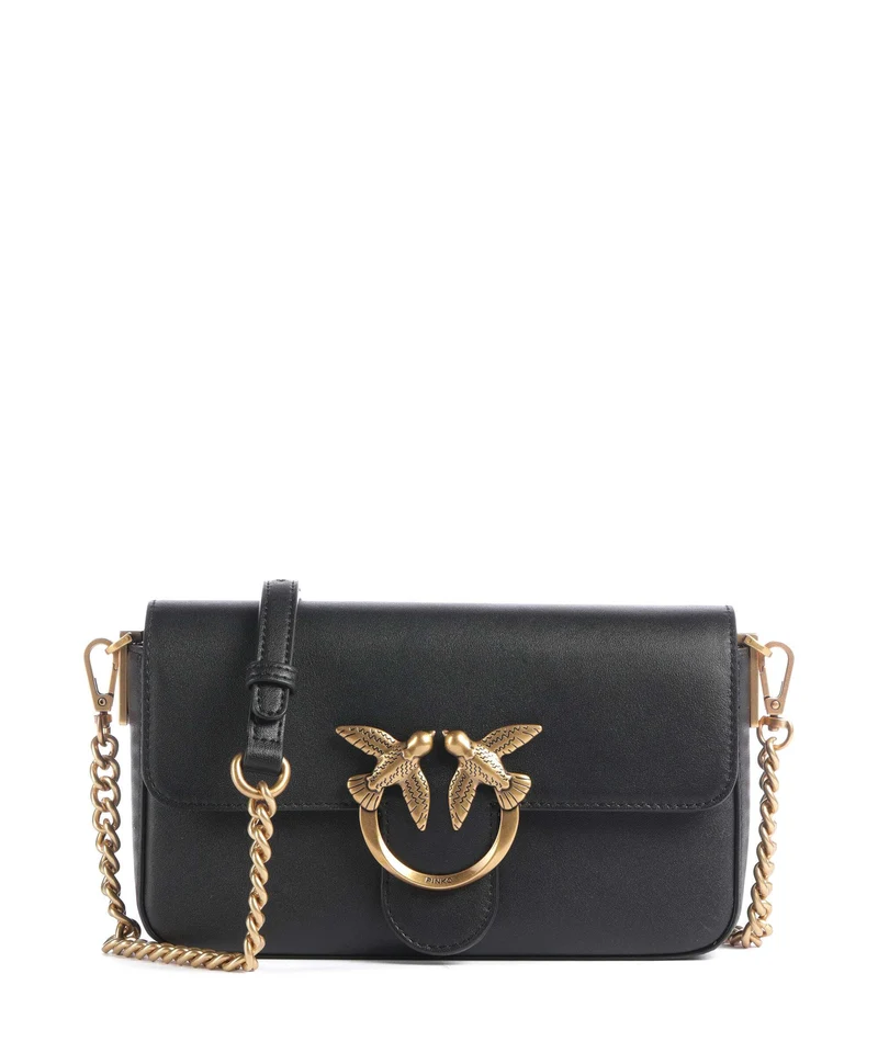 Pinko Love One Mini Slouchy Sac bandoulière nero/antique gold