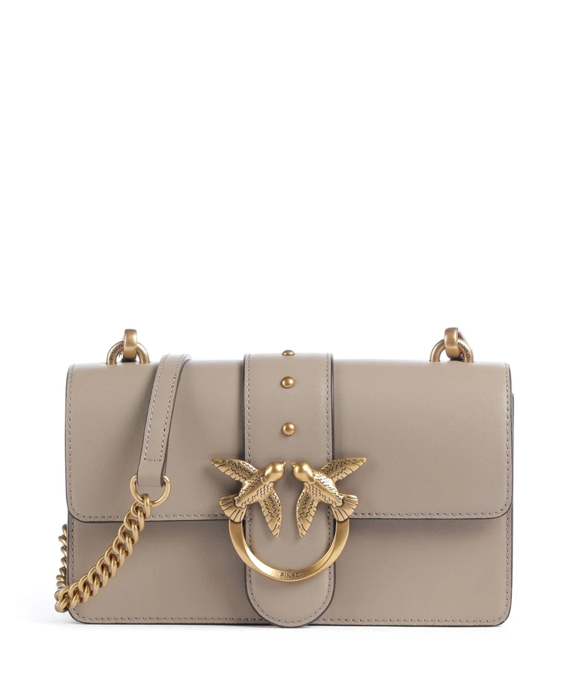 Pinko Love One Mini Sac bandoulière grigio talpa/antique gold