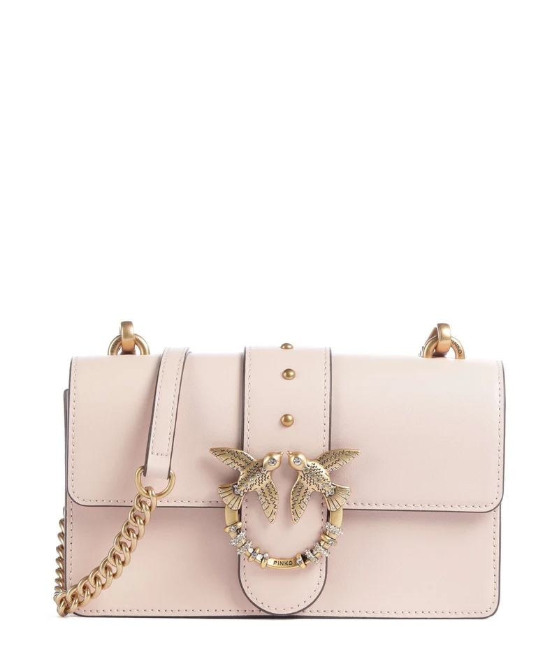 Pinko Love One Mini New Buckle Sac bandoulière rosa cammeo/antique gold