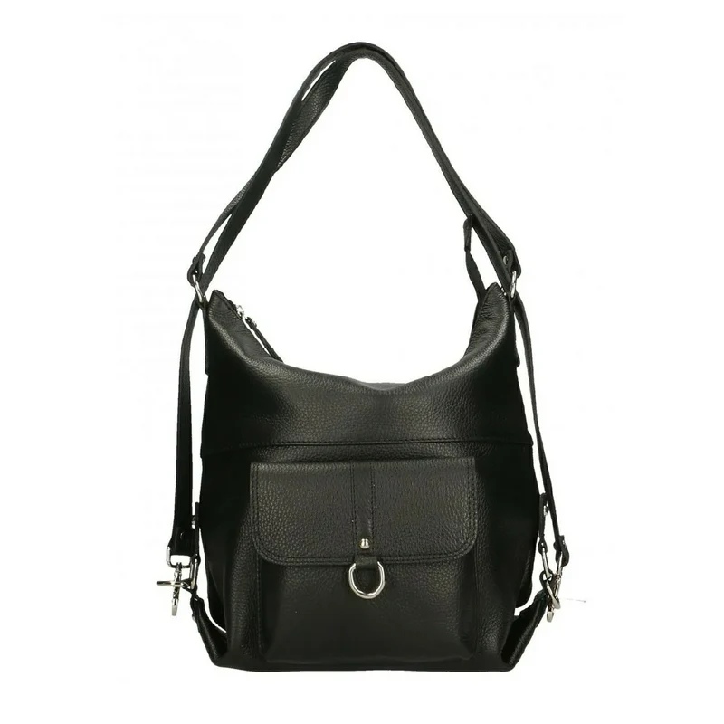 Sac à main convertible en cuir grainé RIMINI Noir