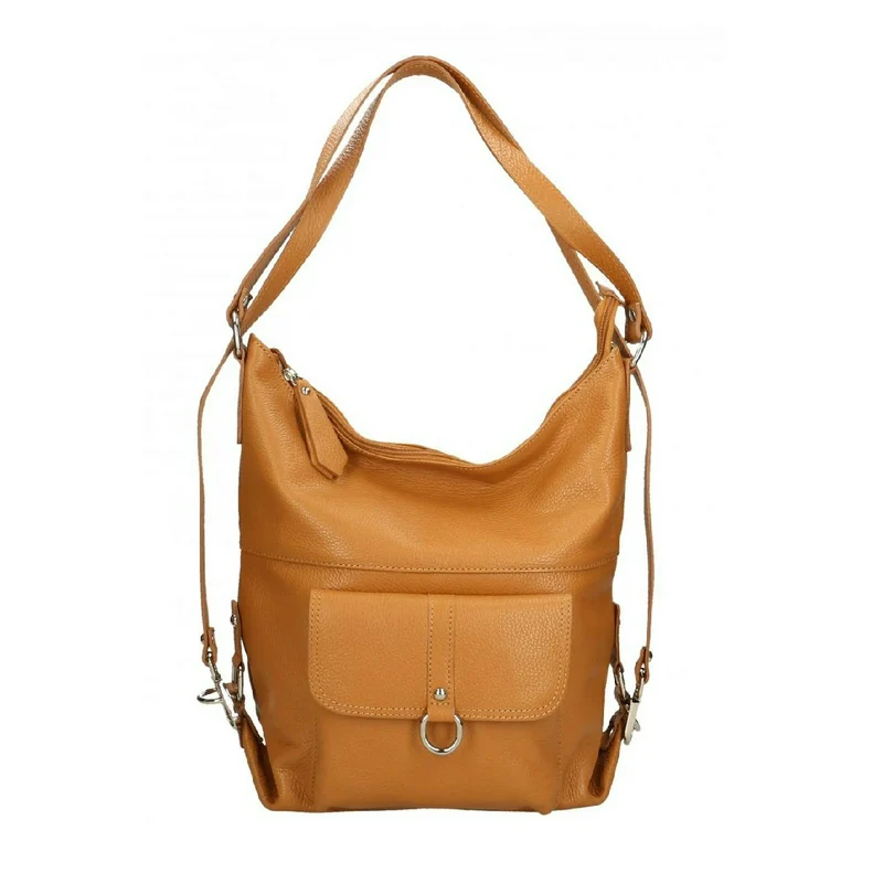 Sac à main convertible en cuir grainé RIMINI Cognac
