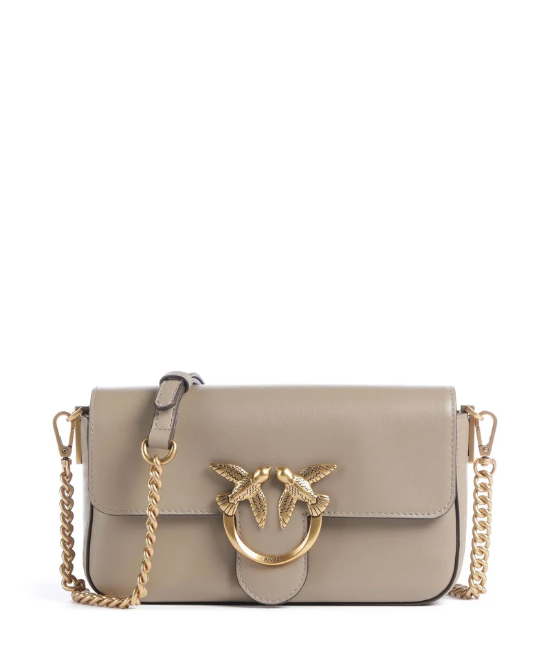 Pinko Love One Mini Slouchy Sac bandoulière grigio talpa/antique gold