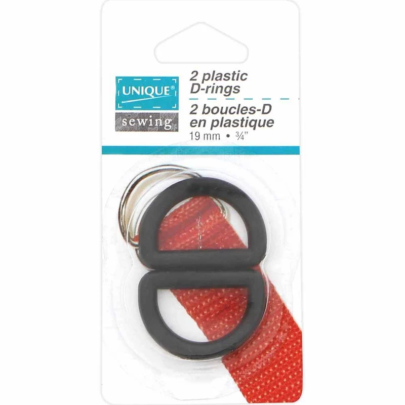UNIQUE | Boucles en D en plastique | Noir