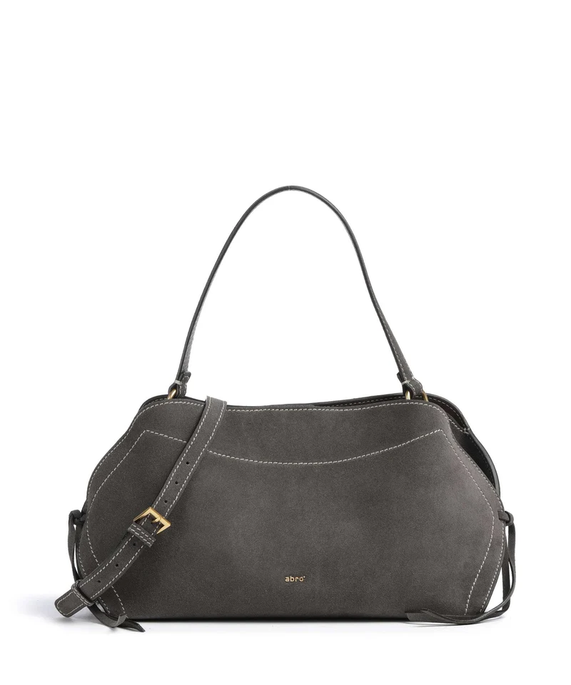 Abro Suede Necessity Small Sac porté épaule grey