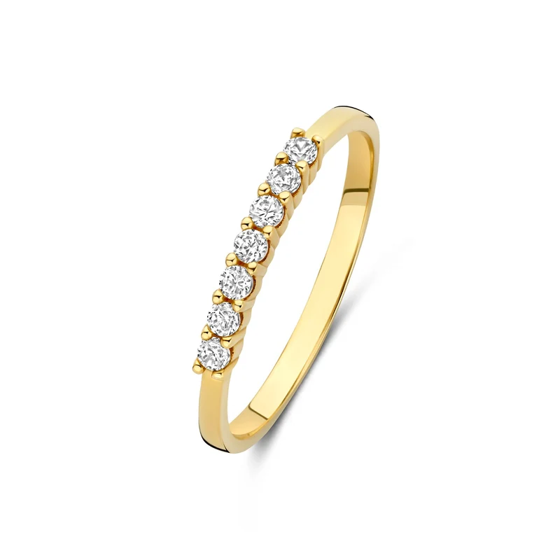 Beloro Jewels Monte Napoleone Stella bague en or 9 carats avec pierres en zirconium BO330054-56