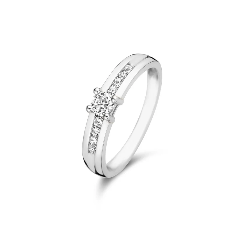 Isabel Bernard Saint Germain Bague Or blanc 14 carats IB330073-50
