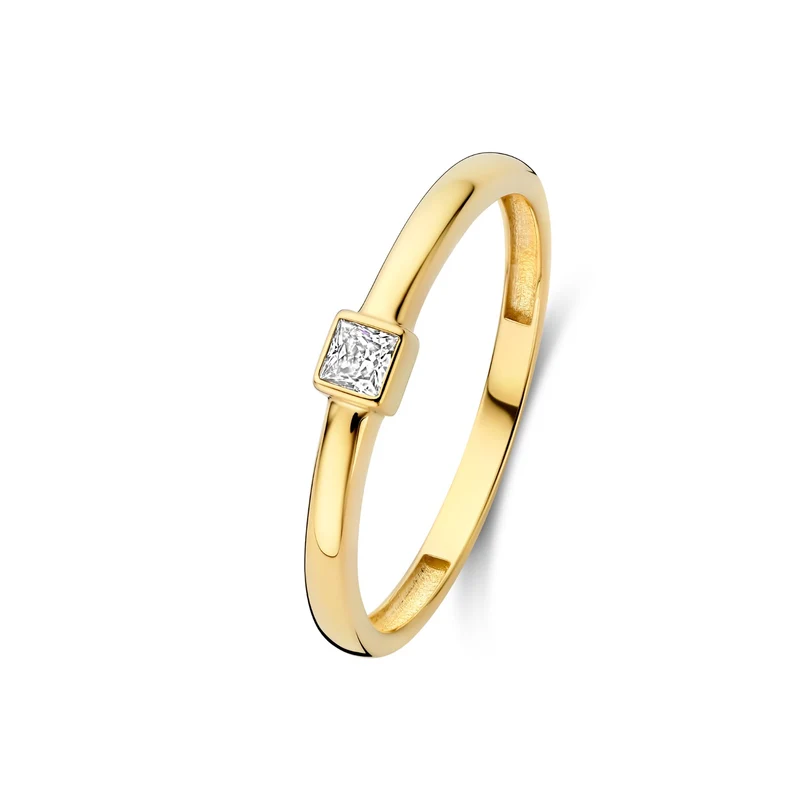 Isabel Bernard Rivoli Jodi Bague Empilable en Or 14 Carats avec Pierre de Zirconium IB330111-50
