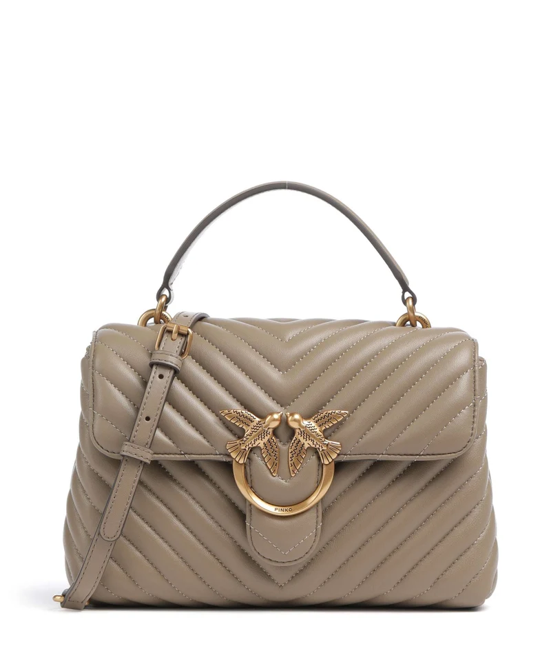 Pinko Love Lady Puff Mini Sac à main grigio talpa/antique gold