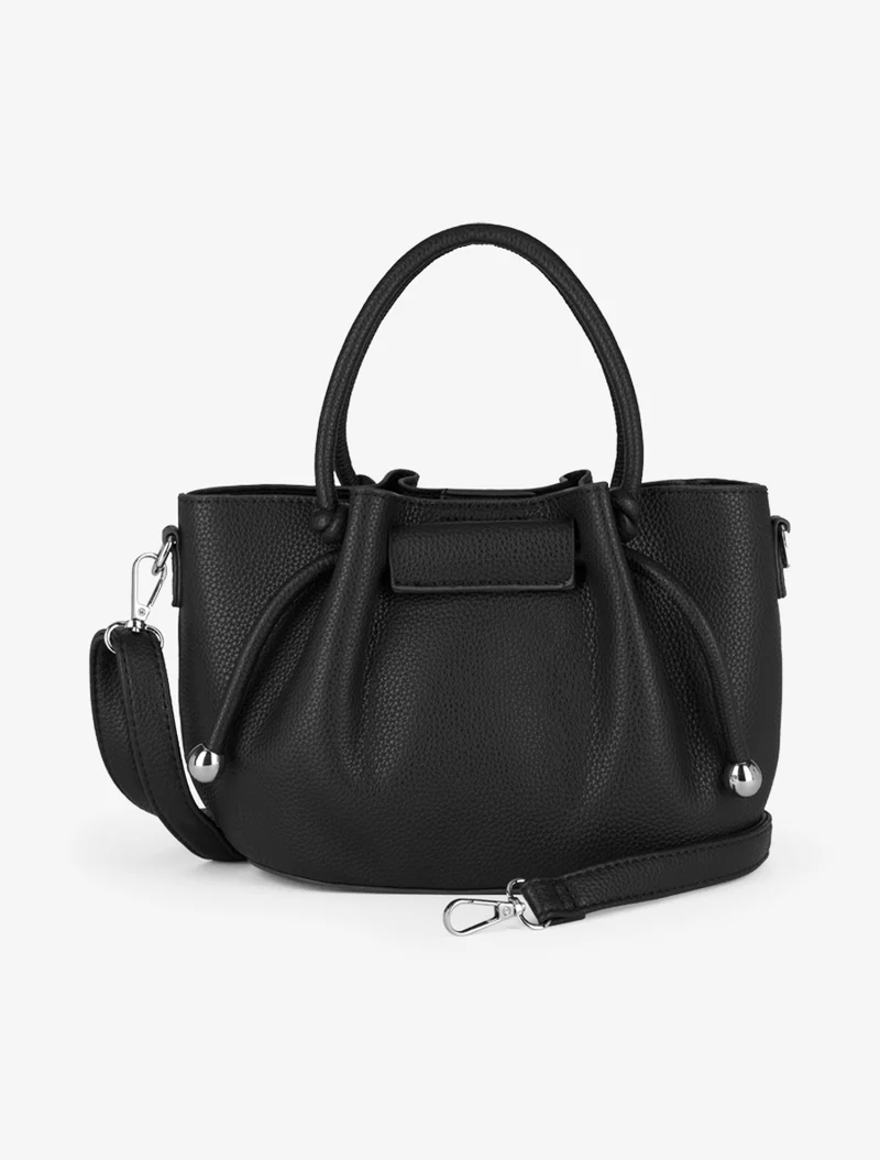 Sac besace Blanche grainé bourse - Noir