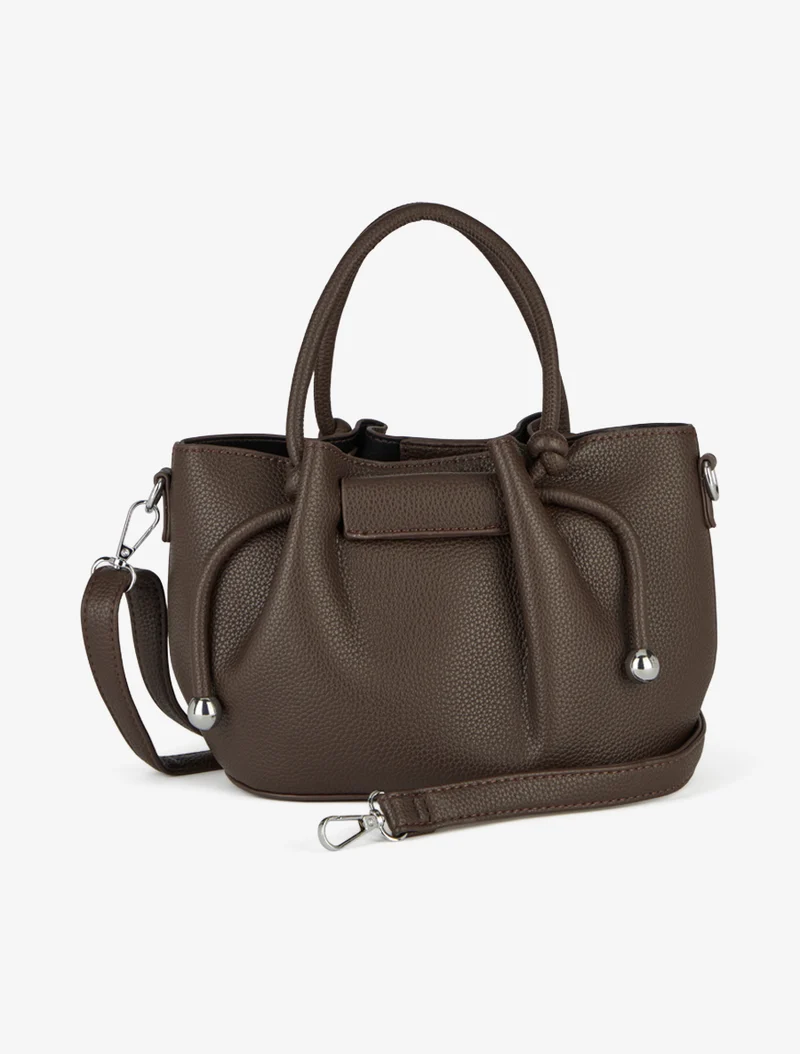 Sac besace Blanche style bourse - Marron
