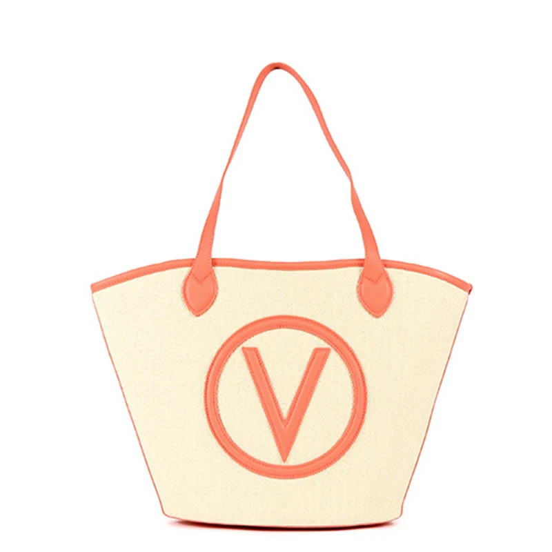 Valentino Bags Covent Sac cabas Covent beige et rose VBS7QO02CANNATUR/CORAL
