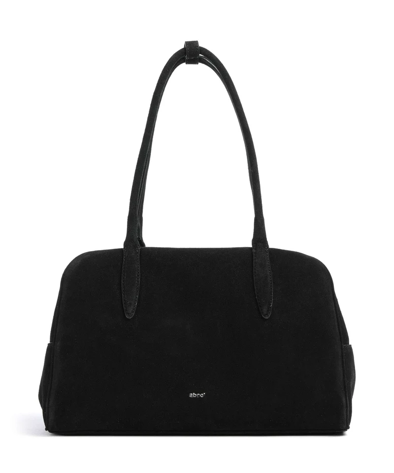 Abro Suede Amara Sac porté épaule black/nickel