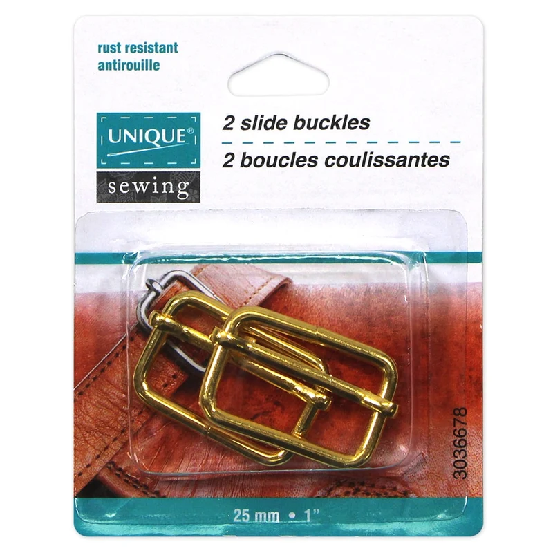 UNIQUE | 2 Boucles Coulissantes | Métal - 25 mm (1″) | 2 pièces