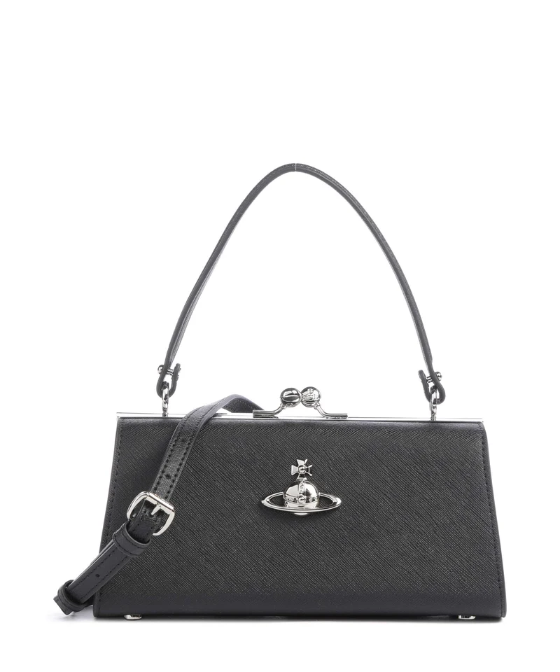 Vivienne Westwood Doll Frame Saffiano XL Sac à main black