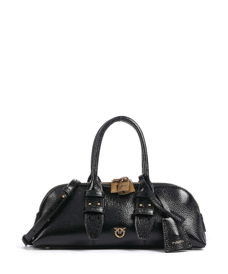 Pinko Bowling Horizontal Sac à main nero/antique gold