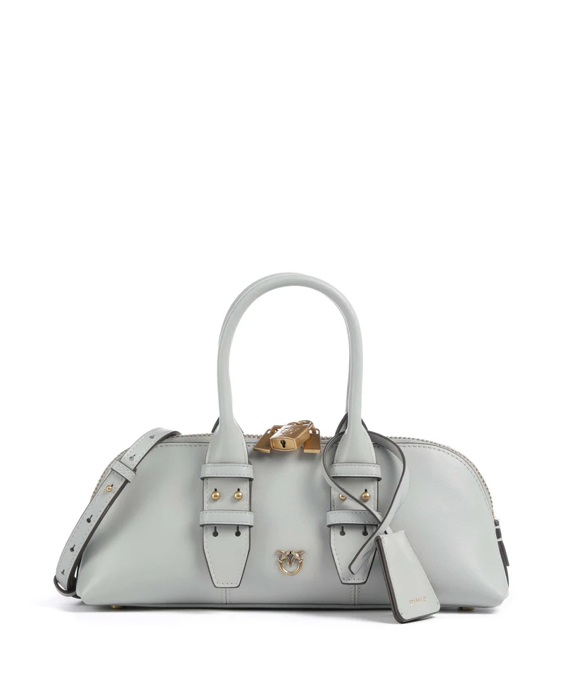 Pinko Bowling Horizontal Sac à main grigio perla/antique gold