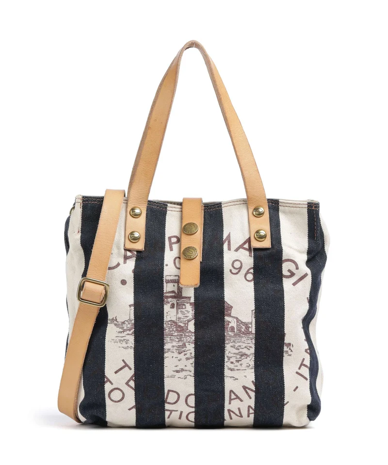 Campomaggi Cabas blue/beige