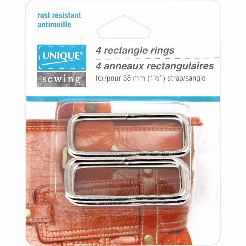 UNIQUE | Anneaux Rectangulaires | 38 mm (11⁄2″) | 4 pièces.
