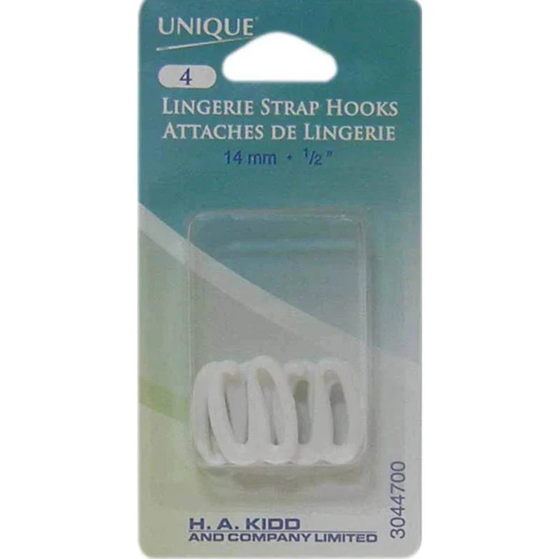 UNIQUE | Attaches de lingerie | Blanc | 14mm (½") | 4pcs