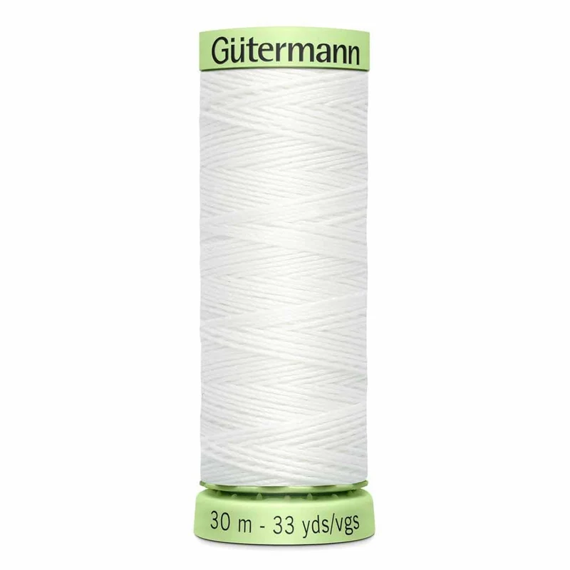 Gütermann | Fil de Surpiqûre Ultra-Résistant | 30m | #020 | Nouveau Blanc