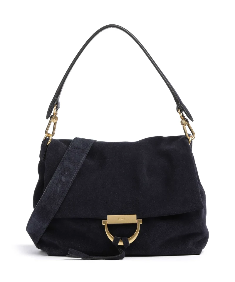 Abro Suede Temi Medium Sac porté épaule navy