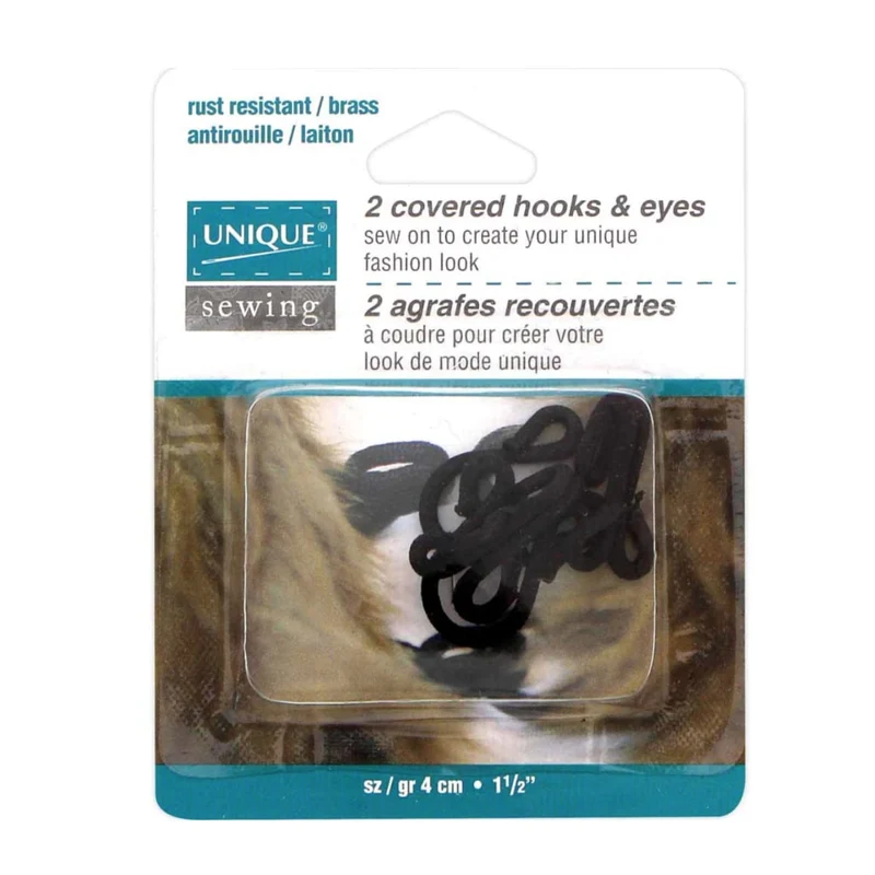 UNIQUE | Agraphes Recouvertes | Noir | 4 cm | 2 paires
