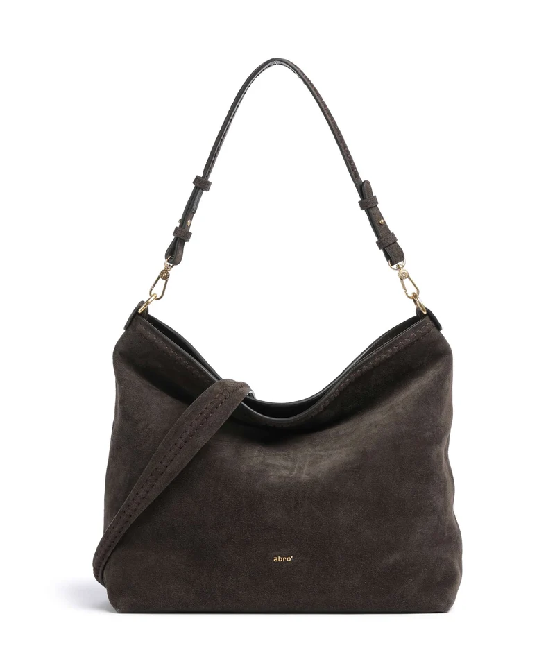 Abro Suede Signature Sac fourre-tout dark brown