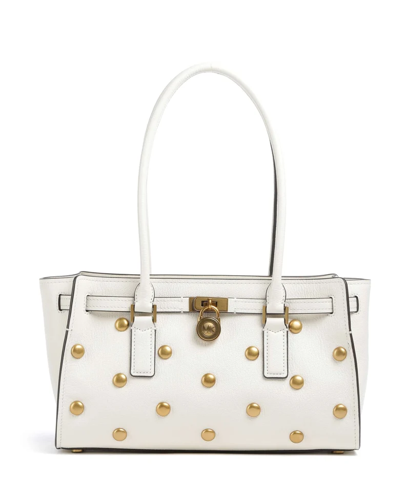 Michael Kors Hamilton Moderne Small Sac porté épaule eggshell