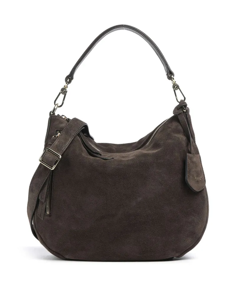 Abro Suede Juna Small Sac fourre-tout dark brown