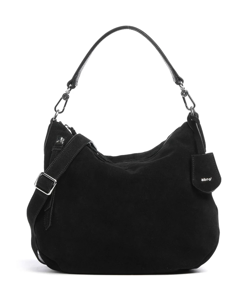 Abro Suede Juna Small Sac fourre-tout black/nickel