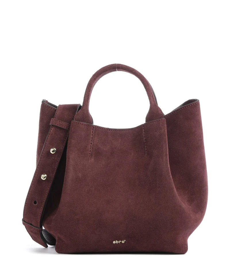 Abro Suede Essential Small Sac à main burgundy